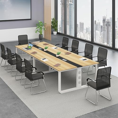 会議用テーブル 大型 長机 事務机 オフィスデスク 配線ボックス付き コンセント設置可能 大人数会議対応 企業向け 業務用
