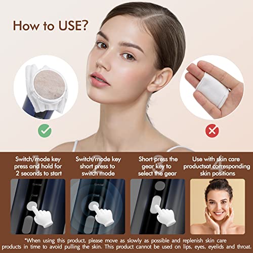 Radio Frequency Skin Tightening Machine Facial Massage Light Therapy for Eye and Neck Wrinkles Facial Toning Tool 6 in 1 Anti Aging Device with Ice Cool - Image 6