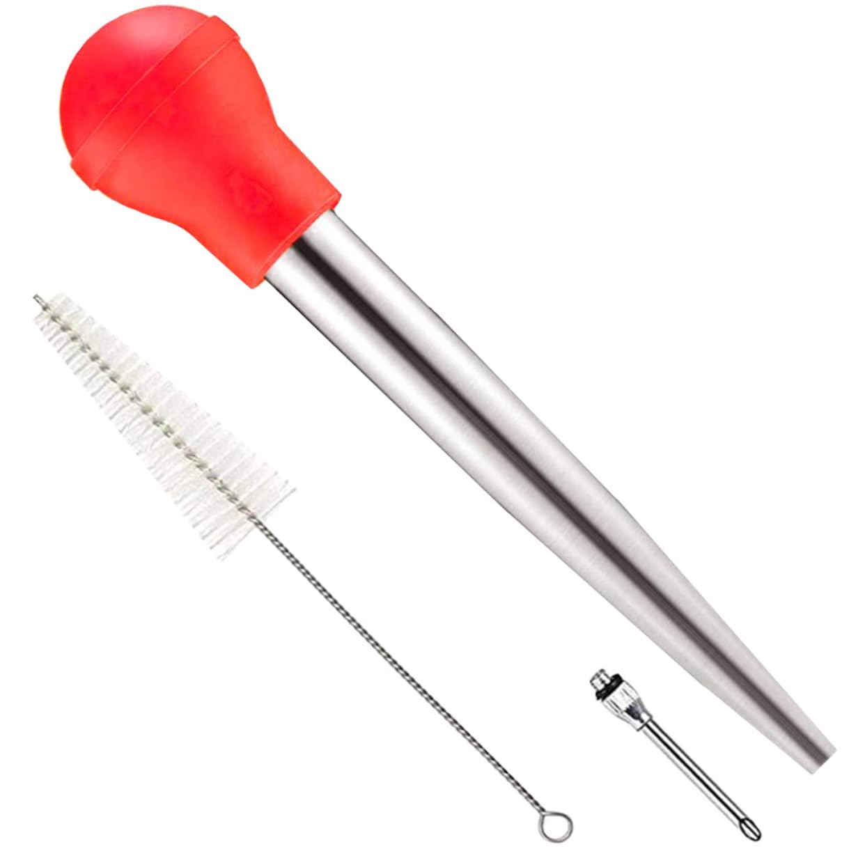 Mikinona 1 Set Turkey Baster Turkey Injection Tool Meat Injector for Steak Chicken Kitchen Gadget