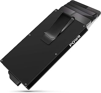 RFID Blocking Card Holder, Stylish Slim Wallet, Contactless Credit Cards Protector (Black Money Clip)