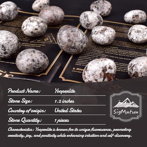 Image of Hand-Selected Yooperlite Stone, Large 1.2 in Polished Crystal, Gift Box