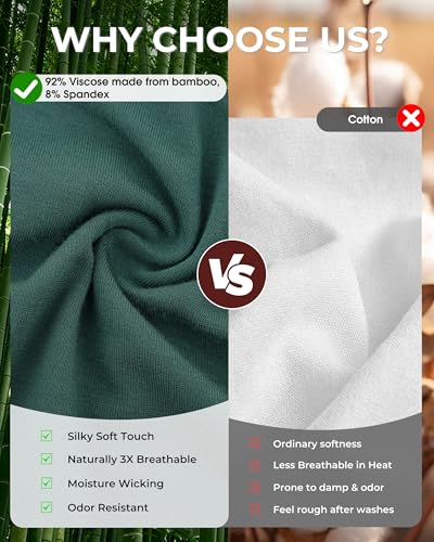 Image of BAMBOO COOL Womens BoyShorts Underwear Full Coverage Ladies Panties High Waisted Boxer Briefs Breathable Stretch 5 Pack