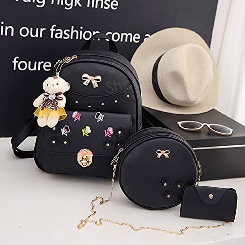 Image of ShopyVid Girls 3-PCS Mini Leather Backpack Sling & Pouch Set for Women's /Rakhi gift for Sister
