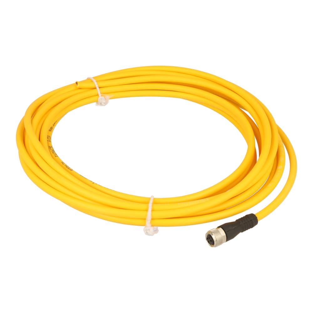 533121 | 533121 | PILZ Connection Cable, PUR, Yellow, 4 PIN, Socket Straight, M8, Open LINE, A Code, 5M Cable