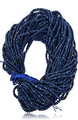 Resho fashion cube Blue-Sapphire Color Quartz Faceted rondelle Loose Gemstone Beads Strand, Sapphire Blue Color, Jewelry Making, 1 Strand Prepared Exclusively by Manbhar Gems-image-31