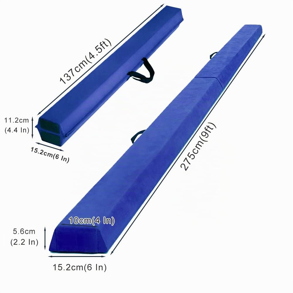 275cm Gymnastik Faltender Schwebebalken, Balance Balken, Balance Fitness Ausrüstung für Kinder, Training Turnen Übung