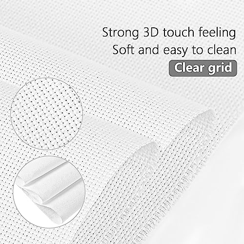 Image of Cross Stitch Aida Fabric 16 Count, 59 by 39 Inch Large Size, Classic Reserve Cross Stitch Aida Cloth for Home DIY Embroidery Decoration