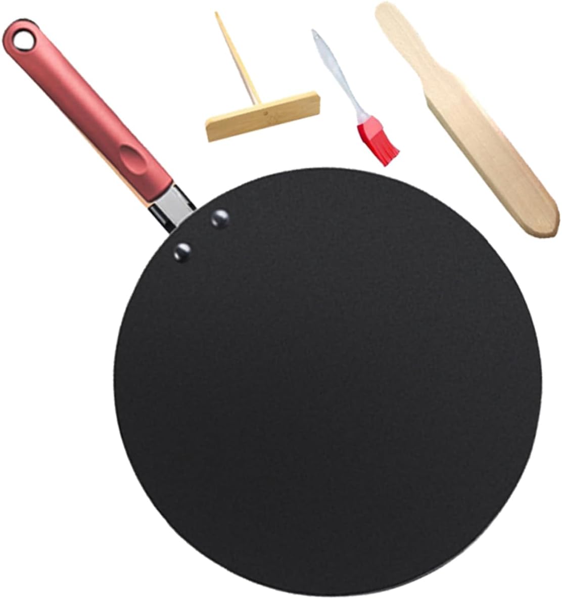 Unomor 1set Cooking Pan Non Stick Pots Pans Crepe Pancake Tortilla Frying Easy to Clean Induction Compatible Bottom