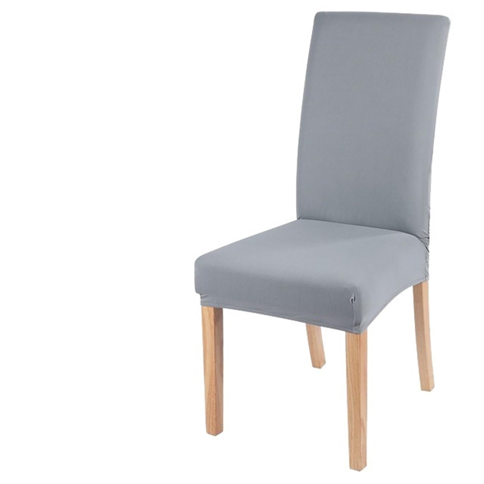 Chair Covers Elastic solid color Chair Cover Home Spandex Stretch Slipcovers Chair Seat Covers For Kitchen Dining Room Wedding Banquet Home (Color : Light grey, Size : Universal Size)