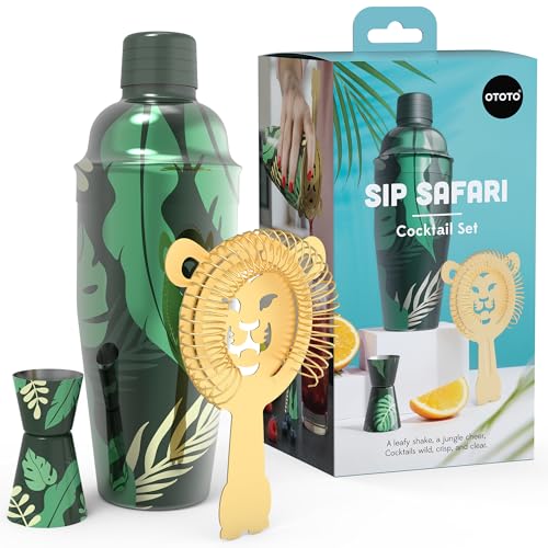 New - OTOTO Sip Safari Jungle Cocktail Shaker Set...