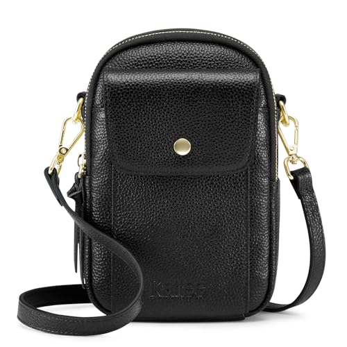 Kattee Small Leather Purses for Women, Crossbody Cell Phone Bags Shoulder Handbags with Card Slots, RFID Blocking