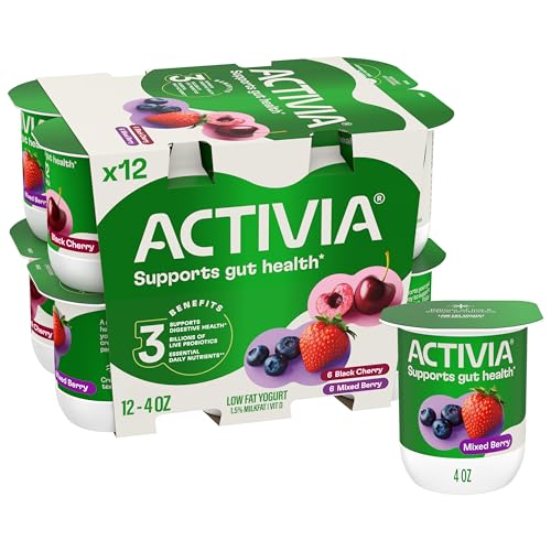 Activia Black Cherry and Mixed Berry Probiotic Yogurt