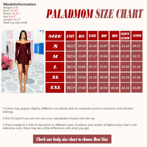 Image of Women's Casual Round Neck Long Sleeve Night Club Party Sexy Sparkly Bodycon Wrap Mini Dress
