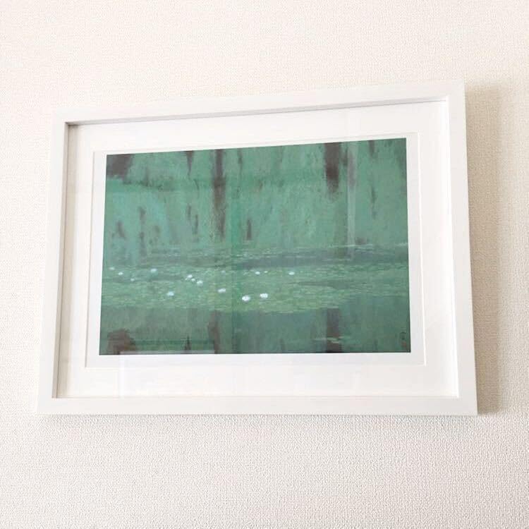 Amazon.co.jp: 東山魁夷「沼の静寂」絵柄25種展開緑 額 ヤフオク