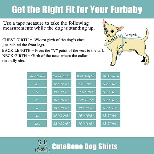 Image of CuteBone Dog Shirts 2-Pack Soft Pet Clothes Breathable Summer Vest for Small Puppy and Stretchy Cat Apparel