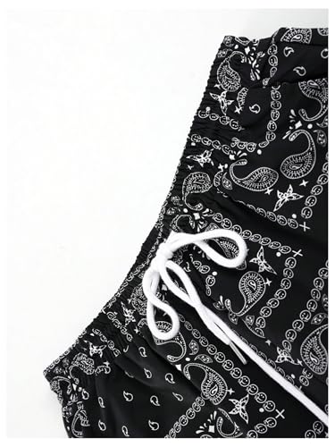 WDIRARA Men's 2 Piece Set Paisley Print Button Down Shirt Shorts Outfits Vacation Set4