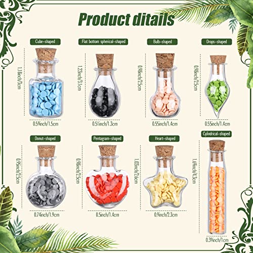 image for CHENGU 48 Pieces Mini Jars with Cork Lids Tiny Glass Bottles Small Bot