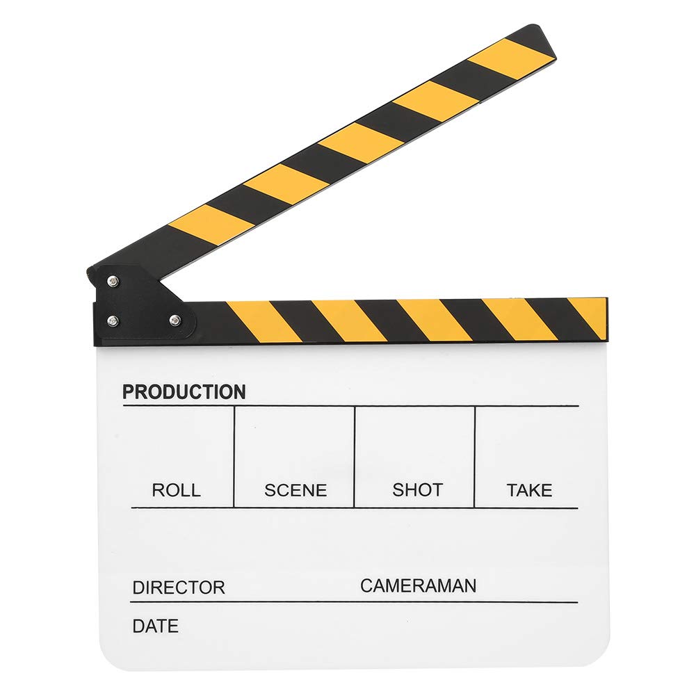 Regista Cinematografico Ciak in Acrilico Organico 30x25 cm, Regista Ciak, Strumento Fotografico per Ciak(colorato （PAV1CWE3）)
