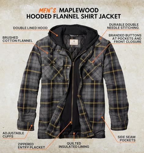 Image of Legendary Whitetails Mens Maplewood Hooded Shirt Jacket