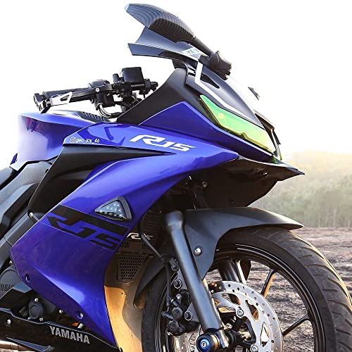 Image of OBEROI'S TRADERS R15 V2 / V3 / V4 & M Smoke Triangle Flush Mount LED Turn Signals Blinker /Indicator For Yamaha R15 All Models Bike
