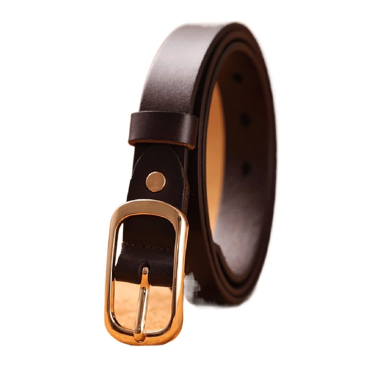 UISLA Versatile Waistband Adorned with Gold Needle Buckle Belt(D,110cm)
