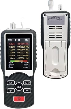 Air Quality Monitor, Dust Particle Counter 6-Channel PM2.5 CO2 Detector With Lcd Display Screen Air Quality Tester Home Use Gas Monitor