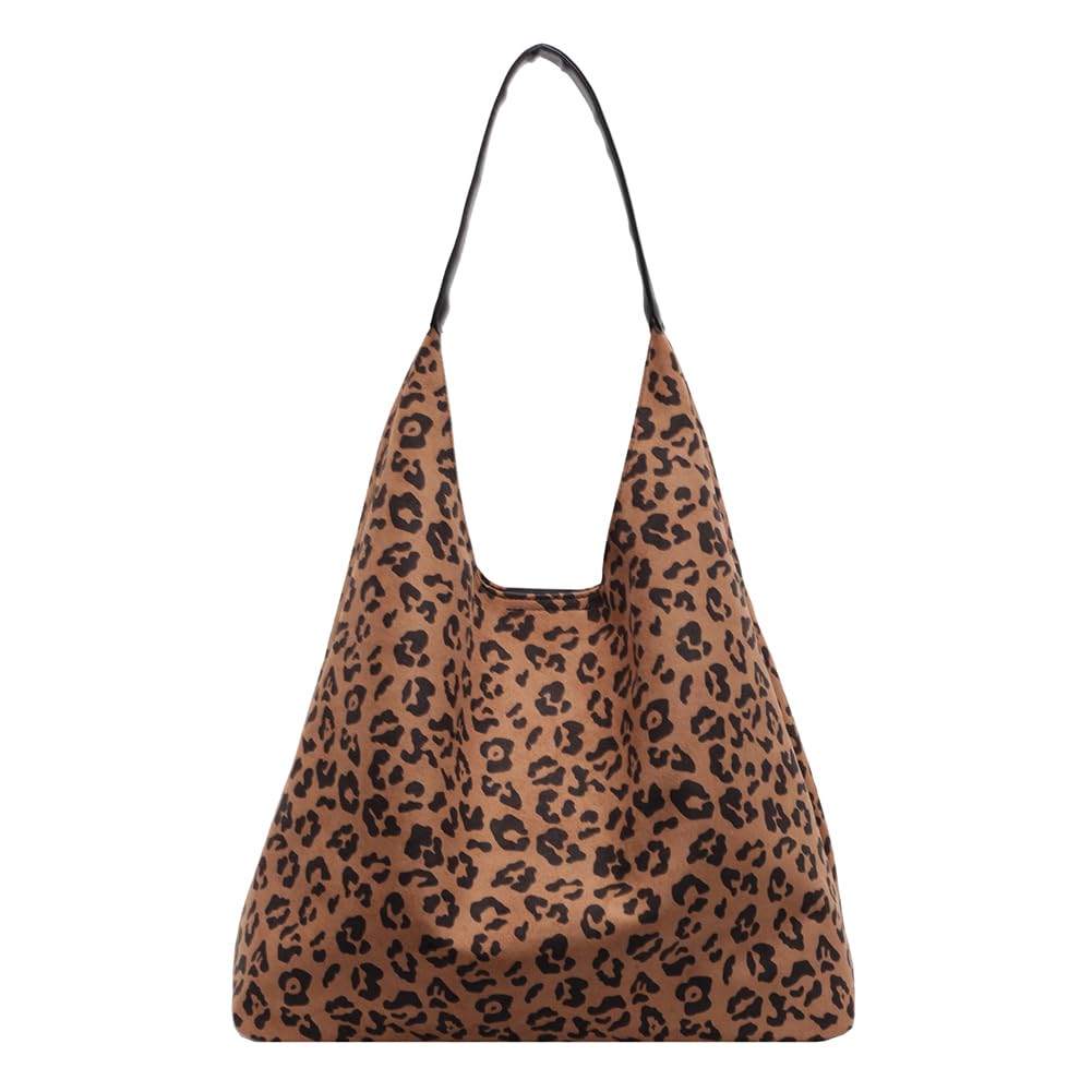 Borse Hobo in Pelle Scamosciata per Donna Borsa Morbida Borsa Grande capacità Borsa Stampata per Viaggi e Lavoro