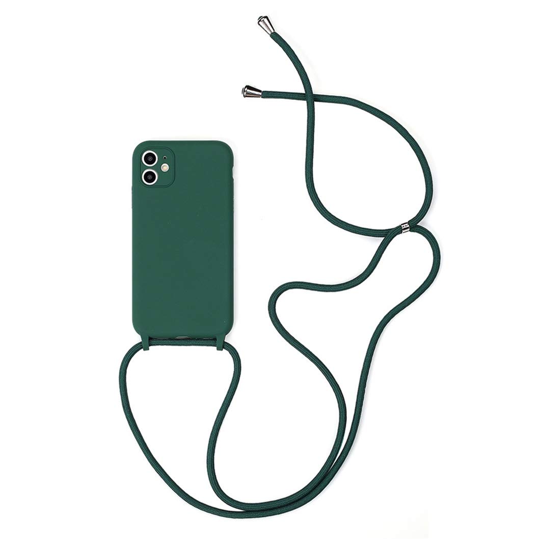Jacyren Handykette Mit Hülle Für IPhone 7 Plus / 8 Plus – Umhängbar, Längenverstellbar, Rotes Silikon