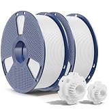 SUNLU PETG Filament 2KG, High Strength PETG 3D Printer Filament 1.75mm, Dimensional Accuracy +/- 0.02mm, 1KG Spool(2.2lbs), 2 Pack, White+White