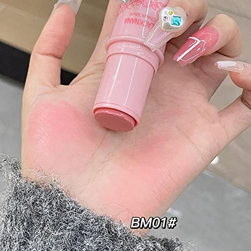 Blush Stick, Cream Blush Stick Lipstick Waterproof & Long Lasting, Brighten Shimmer Blush For Cheeks, Eyes, Lips, Face Cosmetic Makeup Stick, 6G #TOP7