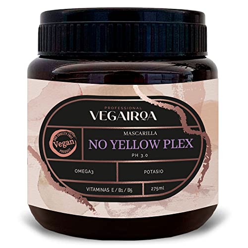 VEGAIROA. No Yellow Plex Mask Neutralises Yellow and Orange Tones Deep Moisturising Purple Pigment For Bleached Blondes Paraben Free Package Contents: 275g