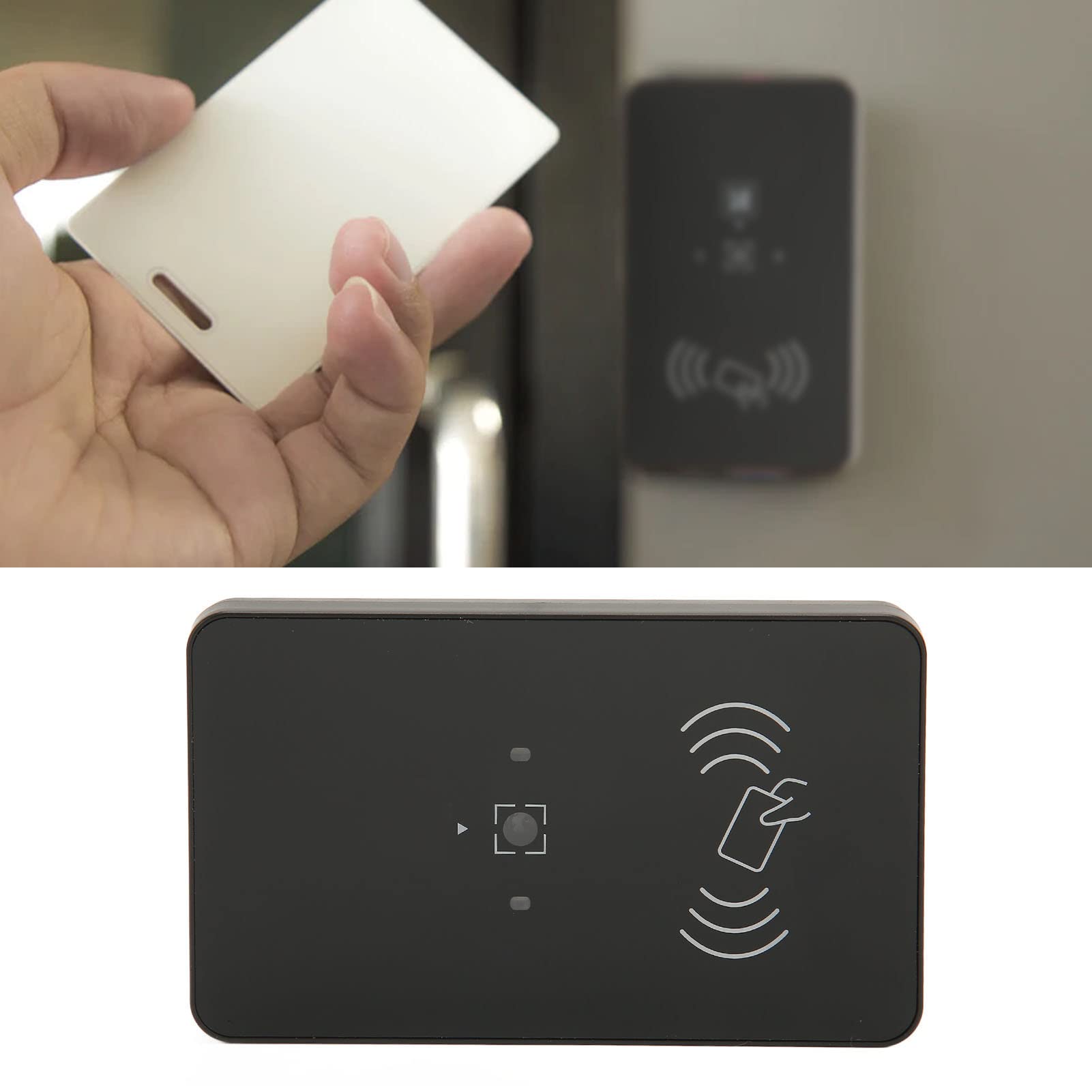 Lecteur de Carte à Puce d'accès, Lecteur de Carte RFID Rapide et précis Lecteur 2D Portable Scanner de Code QR Porte Carte RFID pour immeuble de Bureaux prenant en Charge Les Machines de visiteurs
