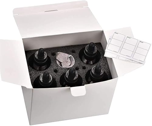 Miniatura 7 de HUIZHU 5 botellas cuentagotas de vidrio ámbar de 4.1 fl oz, botellas rellenables, botella dispensadora con pipetas cuentagotas para aceites