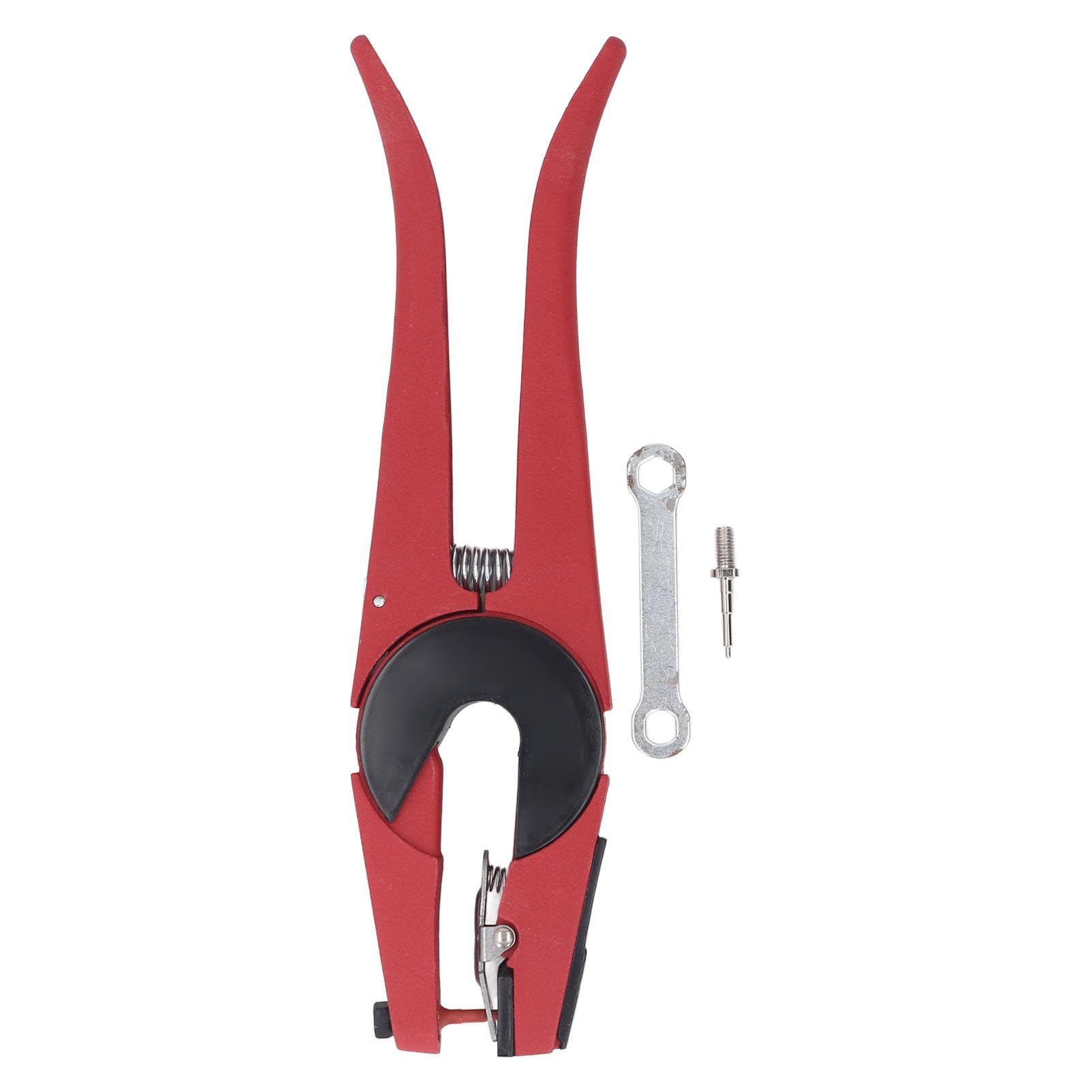 MRKU Pinza per Marchi Auricolari, Strumento di etichettatura per Bestiame Senza Fili per bovini, Ovini, suini, applicatore Resistente con meccanismo a Molla per Animali, capre per Agricoltori
