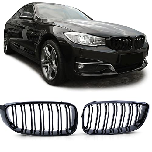 Doppelsteg Kühlergrill Performance Schwarz Glanz für 3er BMW GT F34 2013-2016