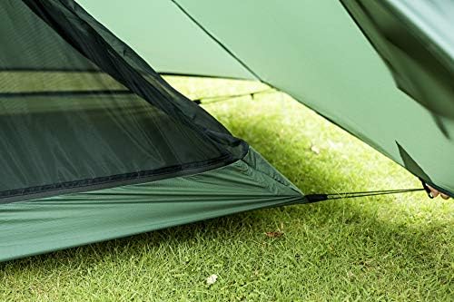 OneTigris Iron Wall Stove Tent, Lightweight Teepee Camping Tent with Removable Inner Mesh, 20D SIL-Nylon 1-3 Persons for Backpacking Hiking Fishing Canoeing Travel Winter Camping