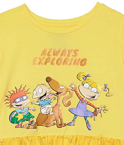 Nickelodeon Rugrats Angelica Ruffle Sleeve Tulle Dress-Girls 4-162