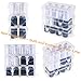 New brothread Polyester Embroidery Machine Thread 1000m Each with Clear Plastic Storage Box for Embroidery & Quilting - 4xSnow White+4xBlack