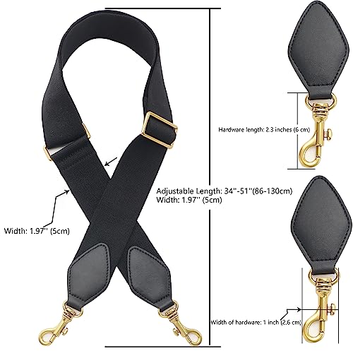 Image of Purse Strap Replacement Crossbody Wide Shoulder Strap Adjustable Canvas Straps Handbag Strap Replacement Belts