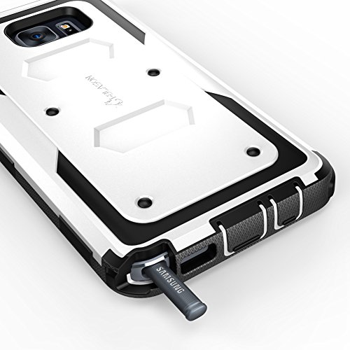 Galaxy Note 5 Case, I-Blason Armorbox Dual Layer Hybrid Full-Body Protective Case For Samsung Galaxy Note 5 With Front Cover And Built-In Screen Protector/Impact Resistant Bumpers (White) #TOP7