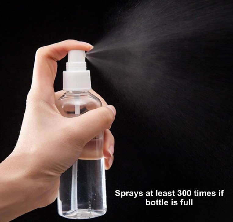 Image of DEMEANOR 100ML Empty Refillable Fine Mist Sprayer Atomizer Spray Bottle With Ultra-Fine Mist Pump and Cap, for Home /Travel /Beauty /Makeup /Sanitizer-100ml,Transparent (10 NOS)