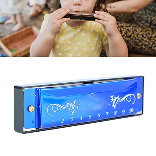 Harmonica, Surface Lisse, Harmonica Léger à 10 Trous, 20 Mélodies, Aucune Déformation, Aluminium et Acier Inoxydable, Durable, Dur, pour les Débutants en Voyage (Bleu) - Les Beatles, Paul McCartney, John Lennon, RIngo Starr, George Harrison Harmonica, Surface Lisse, Harmonica Léger à 10 Trous, 20 Mélodies, Aucune Déformation, Aluminium et Acier Inoxydable, Durable, Dur, pour les Débutants en Voyage (Bleu) – Image 4