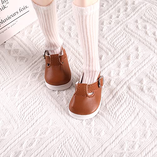 Ucanaan Bjd Dolls Shoes, 2.16In-2.20In Length Brown Buckle Shoes For 1/6 Bjd Doll Sd Aod Dod Bjd Msd Dollfie 30Cm Fashion Dolls #TOP4