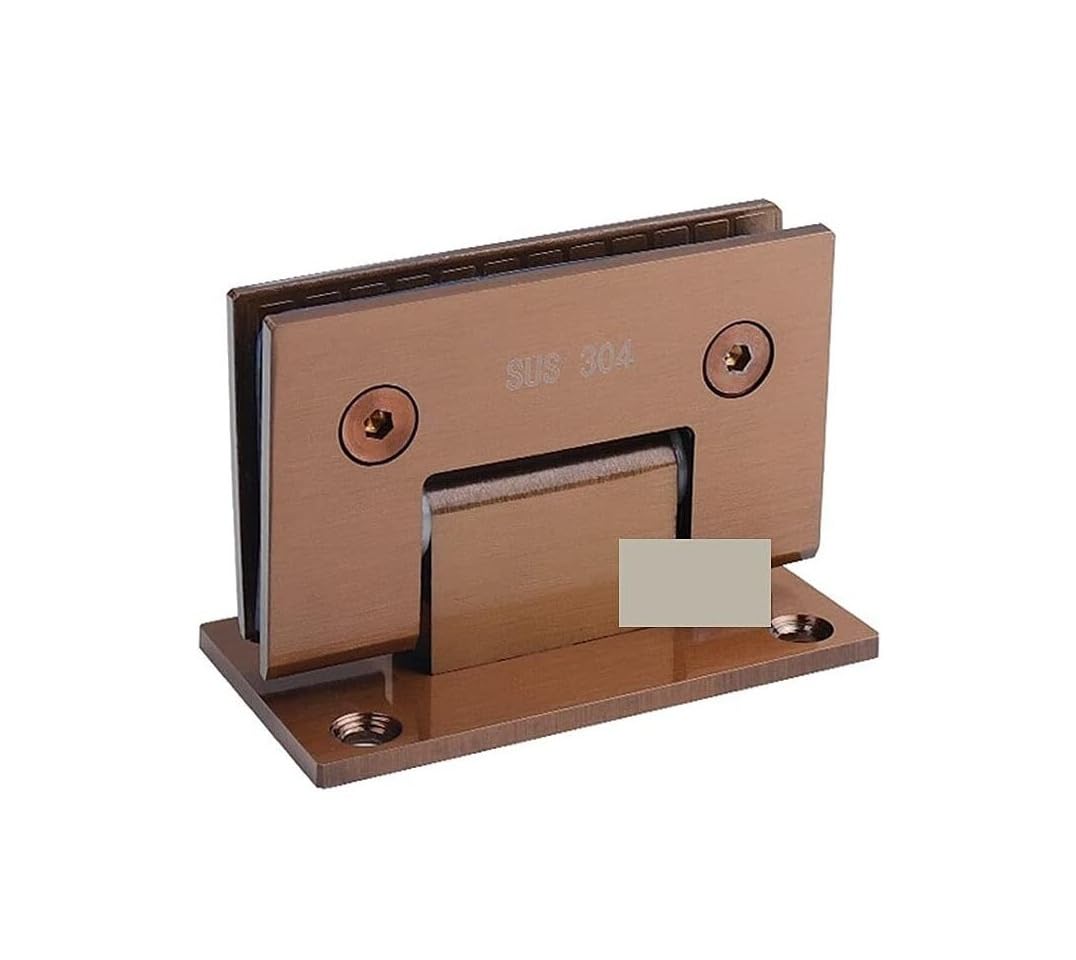 2Pcs Stainless Steel Frameless Glass Door Hinge, 90 Degrees Bathroom Folding Glass Clip Door Hinges
