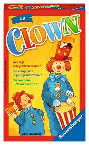 Ravensburger 23115 - Clown, Mitbringspiel für 2-6 Spieler, Kinderspiel ab...