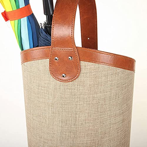 Porte-parapluie cuir beige support cannes et bâtons de marche intérieur - 7