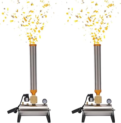 Máquina lanzadora de confeti de 2 piezas, máquina de cañón de confeti de 110 V con control remoto, máquina de saludo de confeti para conciertos,