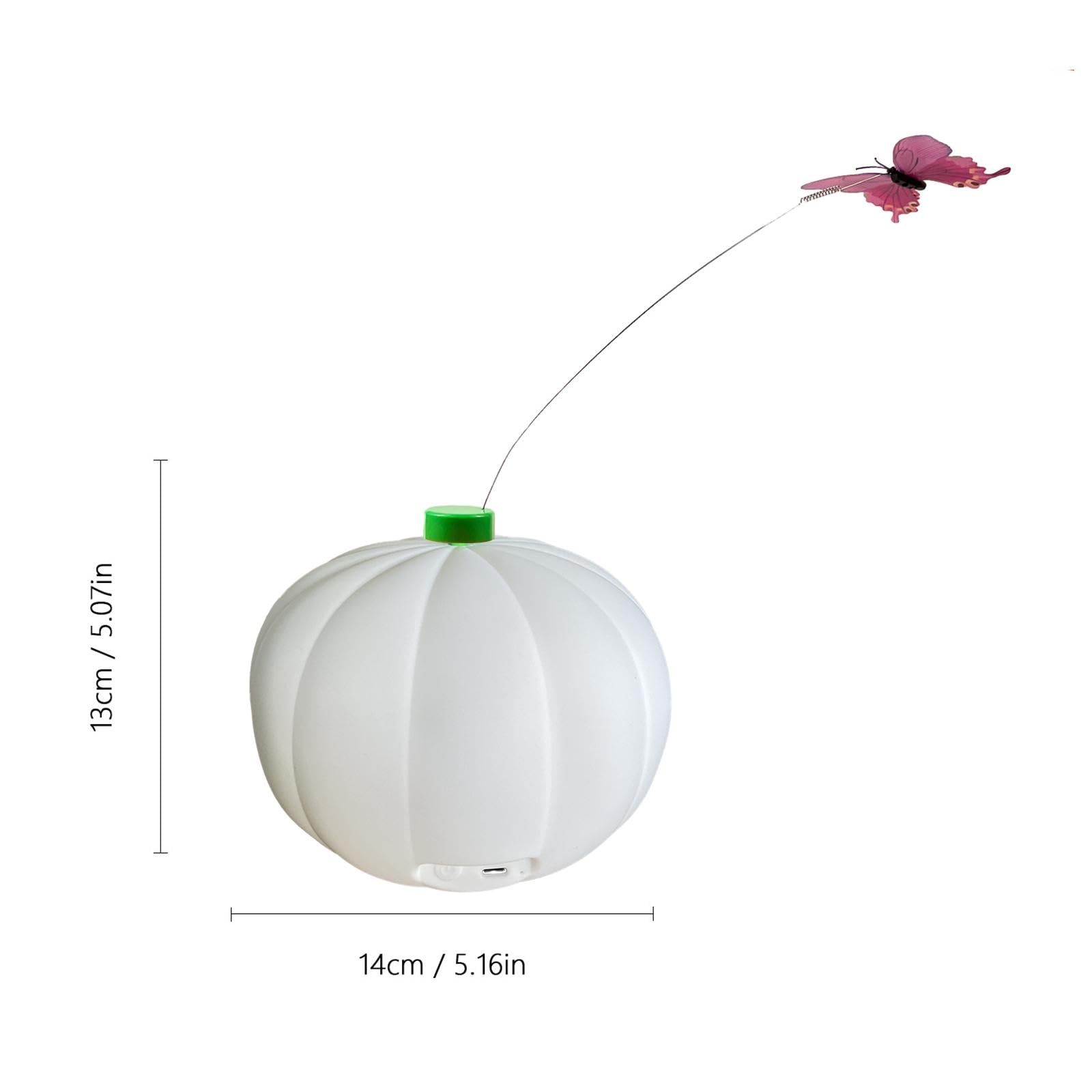 Juguetes para Gatos, Accesorios de Entrenamiento de Mariposas Giratorios Automáticos, Divertidos Y Ligeros Juguetes de Mariposas para Cachorros Y, Blanco