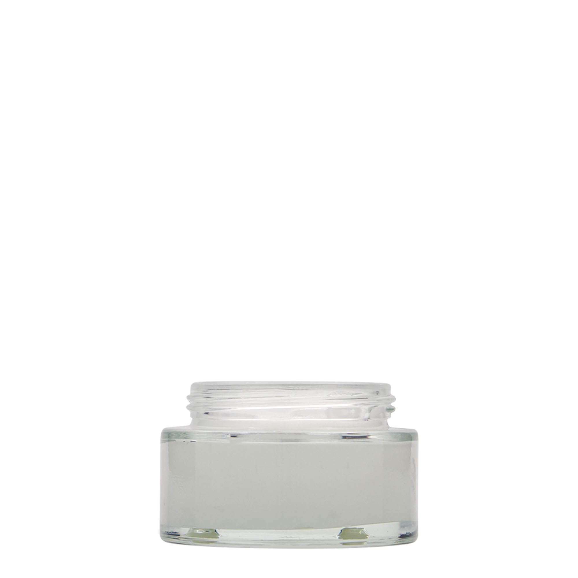 Szklany słoik 50 ml Clear Edition zestaw 12 sztuk z białą zakrętką do kremów i kosmetyków