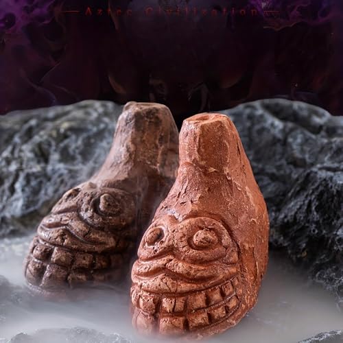 Aztec Death Whistle, Up To125+ Decibels Loud Real Screaming Aztec Death Whistle Loudest Authentic Human Authentic Human Ehecachichtli Sounding Screams War Whistle (Light Gray)